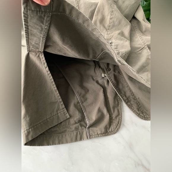 Banana Republic Safari Green Vintage Military Jacket Utility Cotton Zip & Button - Picture 9 of 15